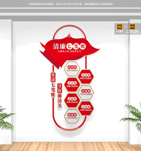 算好人生七笔账竖版文化墙