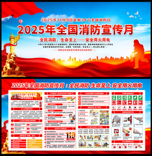 119消防宣传月展板