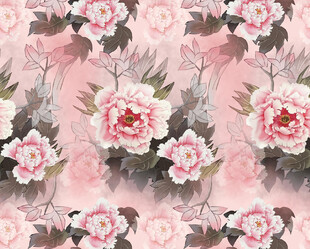 粉色花卉图案无缝背景