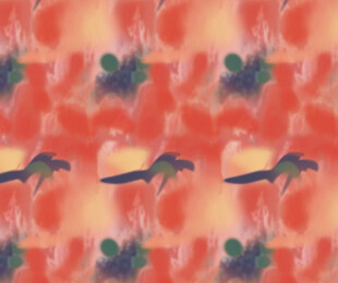 多彩飞鸟花卉图案背景