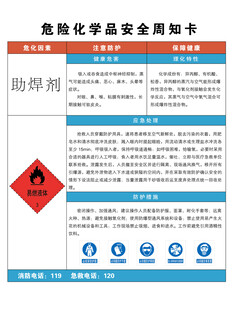 危险化学品周知卡