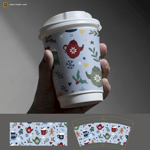 手绘图案纸杯 创意又可爱