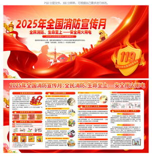 消防月展板
