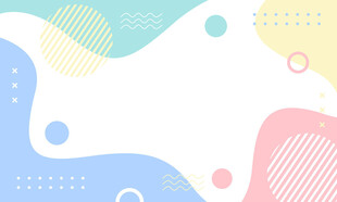 多彩波浪几何背景图案