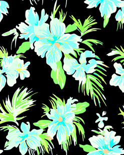 数码印花热带花卉图案背景