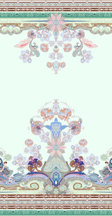 复古花卉边框图案设计