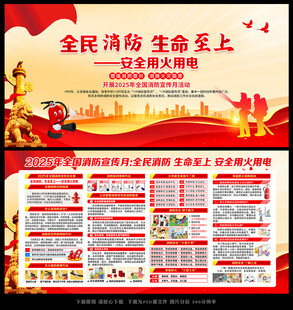 消防宣传月展板