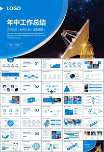 航天科技航天航空卫星发射PPT