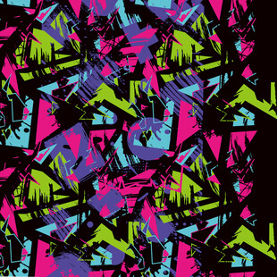 炫彩抽象几何图案背景