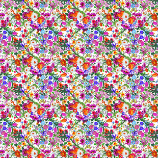 多彩花卉图案纹理背景