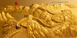 金色长城壮丽景观