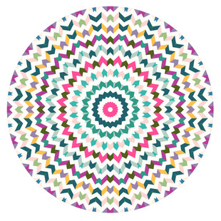 圆形彩色几何地毯