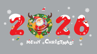 2026圣诞装饰欢庆画面