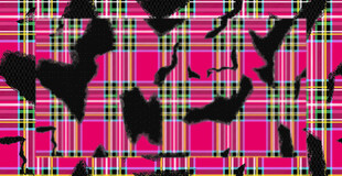 粉色格纹抽象图案设计