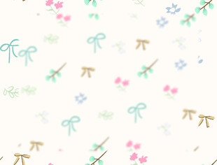 清新花卉蝴蝶结图案背景
