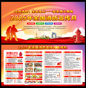 消防日宣传栏