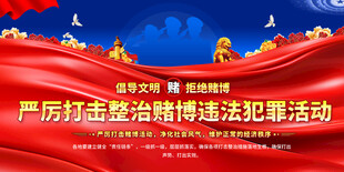 严厉打击整治违法犯罪活动展板