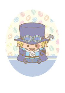 戴礼帽看书的卡通女孩