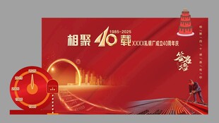 轧钢厂四十周年庆签名墙