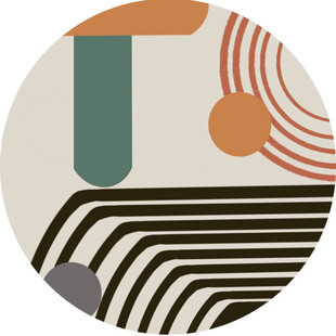 抽象几何圆形图案设计