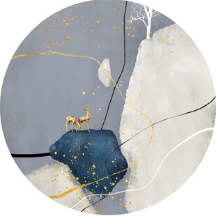 抽象艺术圆形画