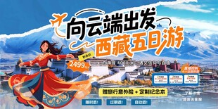 西藏旅游海报展板