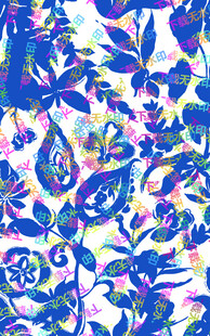 蓝紫色花卉图案纹理