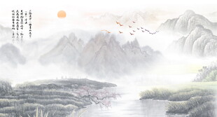 中国风水墨山水画
