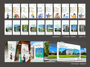 学校文化展板 导视