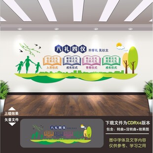 八礼四仪文化墙