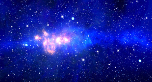 蓝色宇宙星空天花软膜背景图