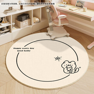 卡通猫地垫现代地毯可爱圆形地毯