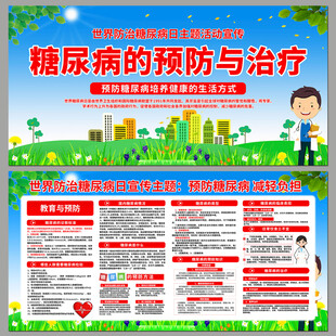 糖尿病预防与治疗宣传海报