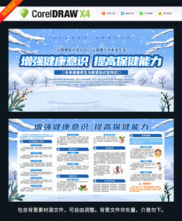 冬季养生与保健知识宣传展板