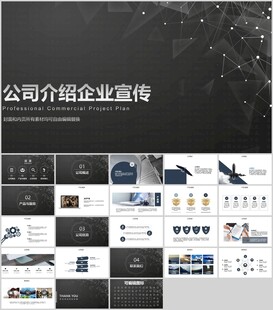 简约黑底企业宣传介绍