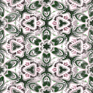 花卉几何图案无缝背景图