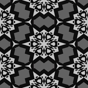 黑白几何花卉图案纹理