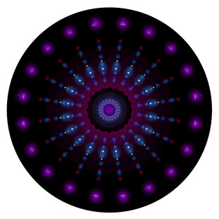 炫彩圆形抽象图案设计