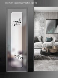 高清分层平开门玻璃打印图