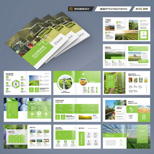 方形农业画册模板
