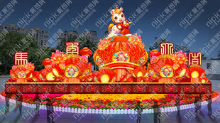 绚丽多彩的大型节日花灯