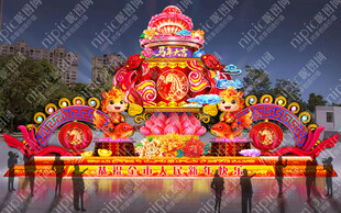 绚丽大型彩灯景观