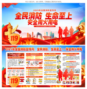 消防月展板