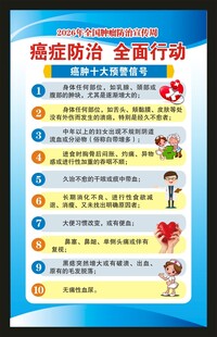 全国肿瘤防治宣传周海报