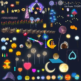 插地LED灯 节日亮化设计素材