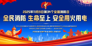 全民消防日宣传展板