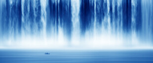 流水生财瀑布山水