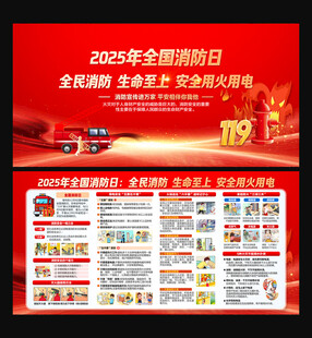 119消防宣传展板