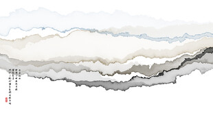 水墨山水抽象画