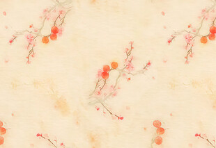 中式水墨风花卉纹理背景